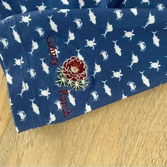 Blue Patterned Men's Polo Shirt - Picture 4 of 7